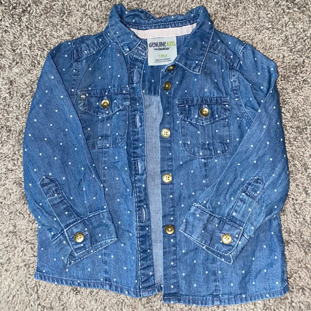 Girl’s button down denim